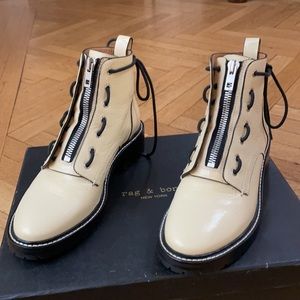 Rag & Bone Cannon boots - white, size 7.5 US